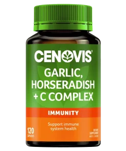Cenovis Garlic, Horseradish + C Complex 120 Capsules