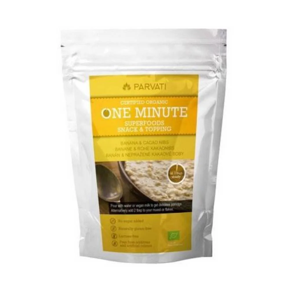 ONE minute snack banana – unroasted cocoa beans, 300g