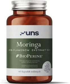 Uns Moringa 20% Flavones Extract 15 1 60 Vegcaps,Uns Moringa 20% ekstrakt z flawonów 15 1 60 Kapsułki warzywne